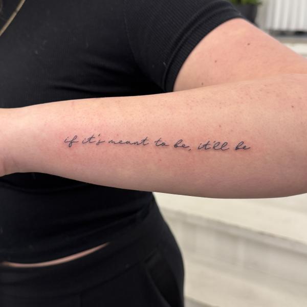 Fineline Script Tattoo