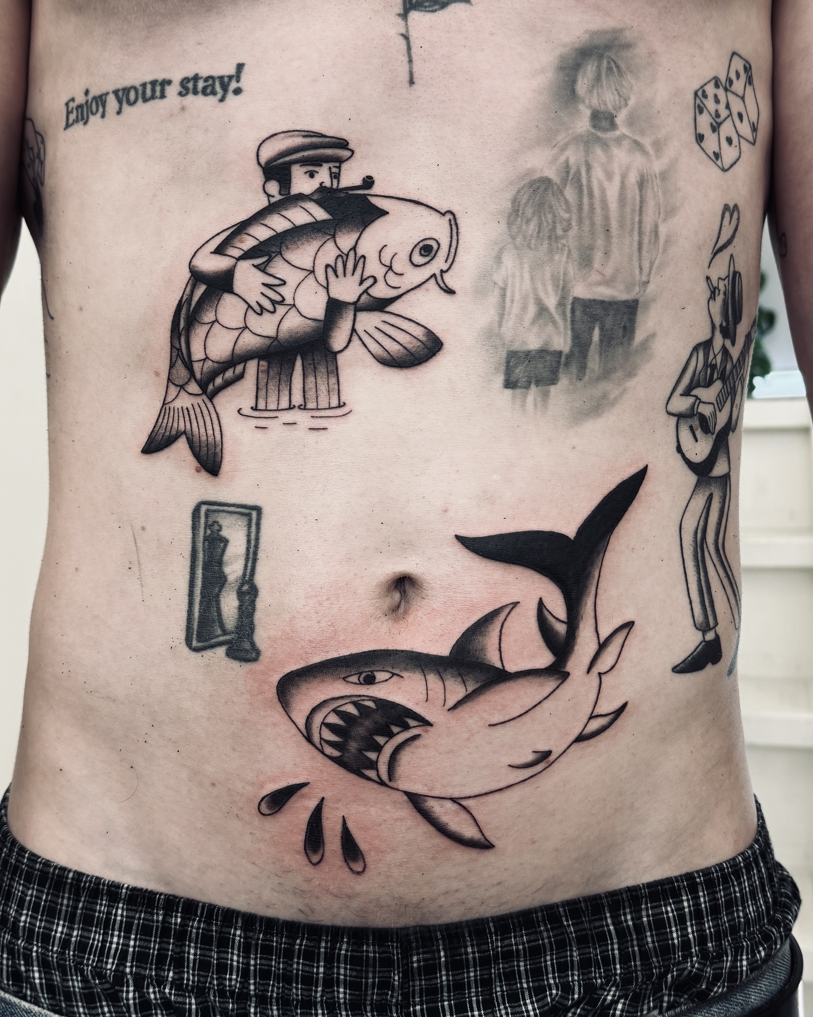 Blackwork Neotraditional Tattoos