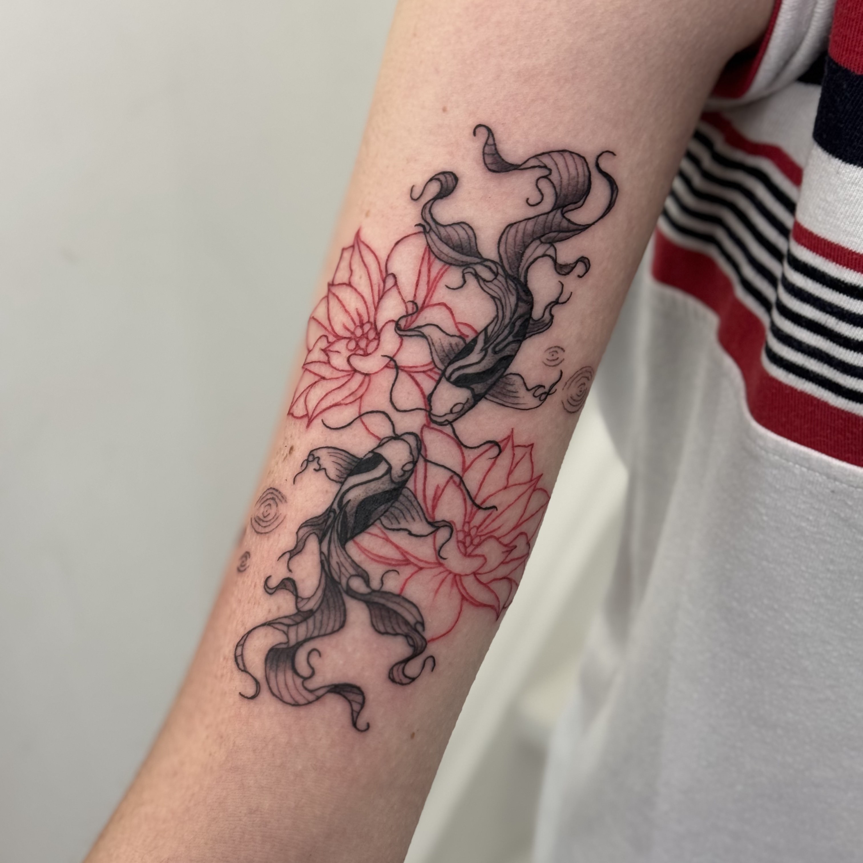 Fineline Koi Tattoo