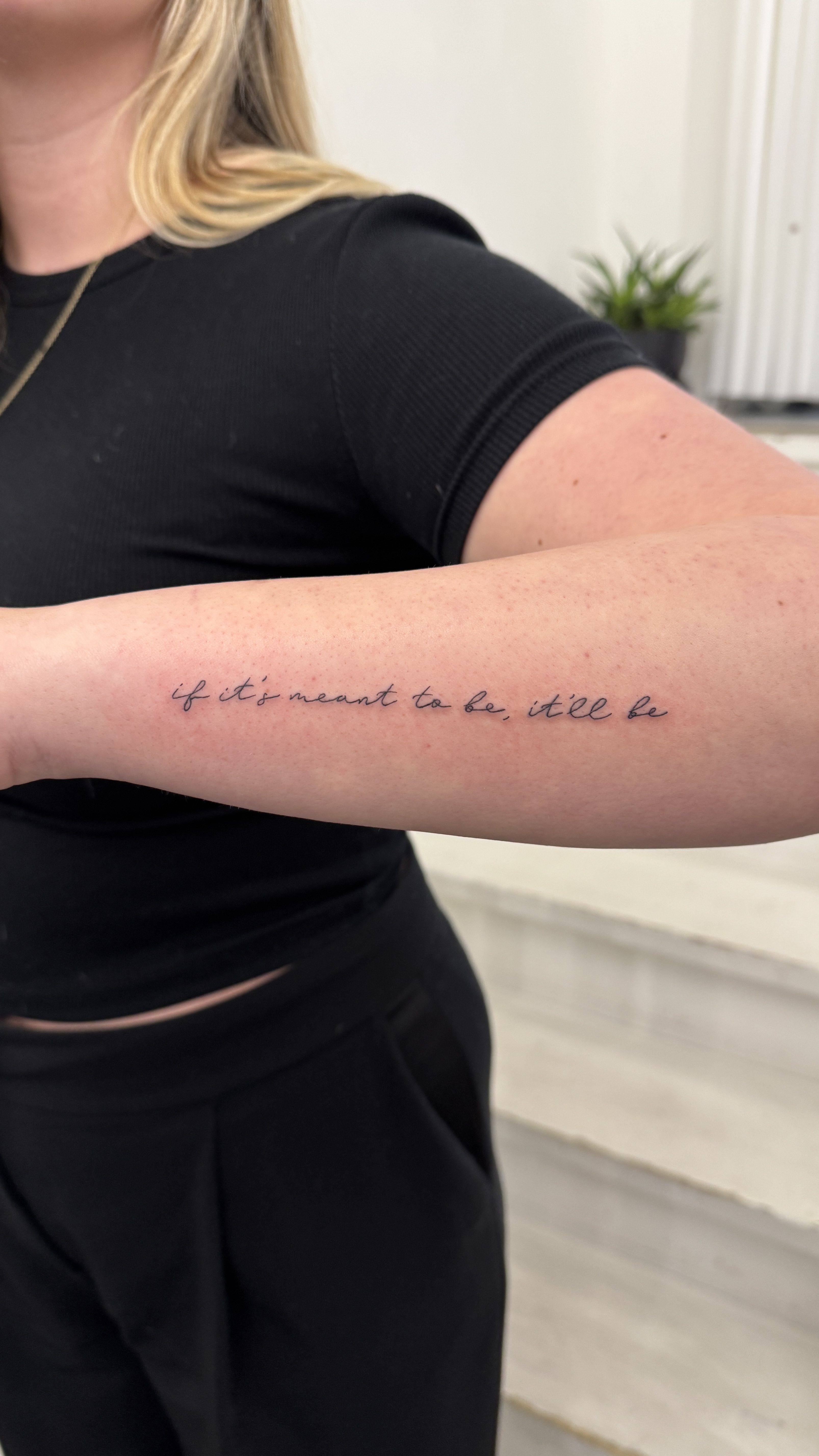 Fineline Script Tattoo